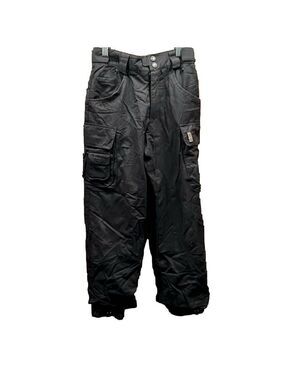 DC Ski Pants, Kids M, Adj waist 12.5”, L32”, Canvas outside, zip pockets (T6)